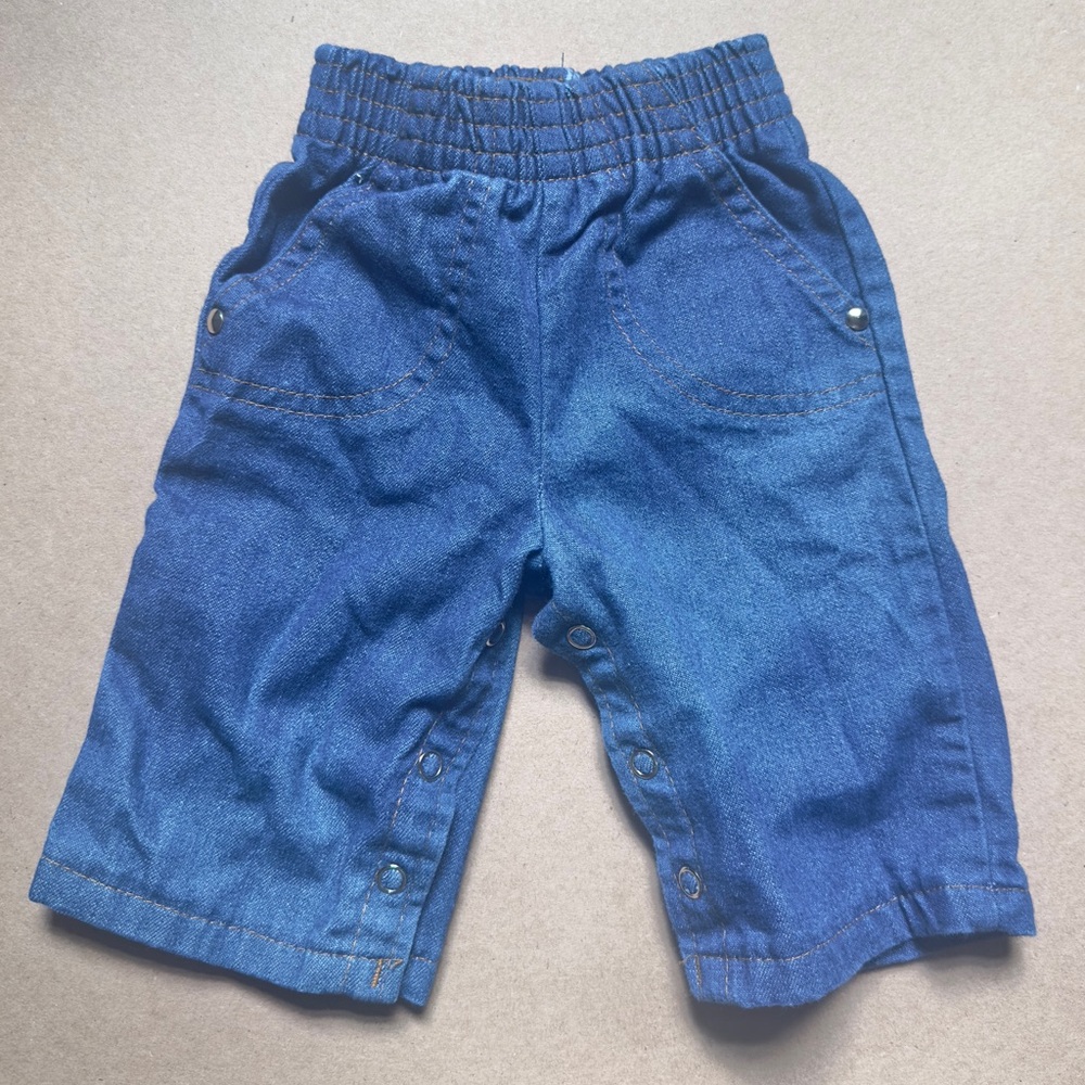 Vintage Royal Heir Denim Baby Pants Size 3-6 Months Made in USA